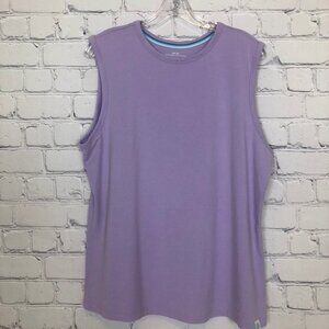 Coolibar Lumaleo High Neck Tank Top Size XL Purple UPF 50+
